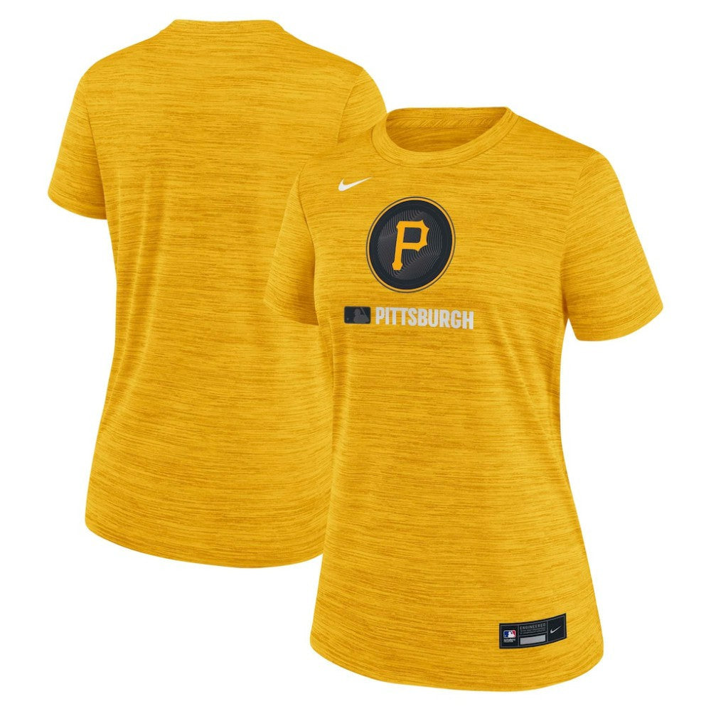 Pittsburgh Pirates Women's Authentic Collection City Connect Velocity Dri-FIT T-Shirt Gold | Nike