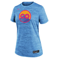 Colorado Rockies Women's 2025 City Connect Authentic Collection Velocity Dri-FIT T-Shirt Blue | Nike