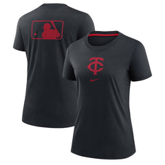 Minnesota Twins Women's Authentic Collection Early Work Tri-Blend T-Shirt Navy | Nike