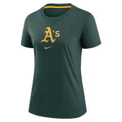 Athletics Women's Authentic Collection Early Work Tri-Blend T-Shirt Green | Nike