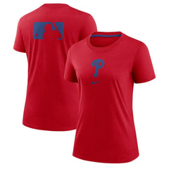 Philadelphia Phillies Women's Authentic Collection Early Work Tri-Blend T-Shirt Red | Nike