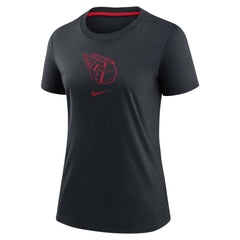 Cleveland Guardians Women's Authentic Collection Early Work Tri-Blend T-Shirt Navy | Nike