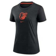 Baltimore Orioles Women's Authentic Collection Early Work Tri-Blend T-Shirt Black | Nike