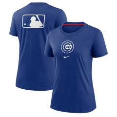 Chicago Cubs Women's Authentic Collection Early Work Tri-Blend T-Shirt Royal | Nike