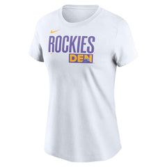 Colorado Rockies Women's 2025 City Connect Wordmark T-Shirt White | Nike