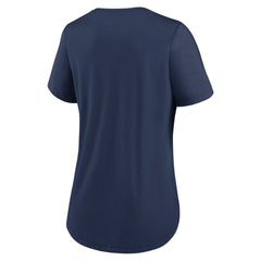 Chicago Cubs Women's City Connect Lockup Tri-Blend T-Shirt Navy | Nike