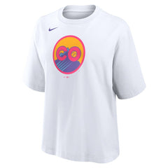 Colorado Rockies Women's 2025 City Connect Logo Boxy T-Shirt White | Nike