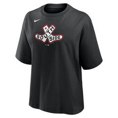 Chicago White Sox Women's 2025 City Connect Logo Boxy T-Shirt Black | Nike