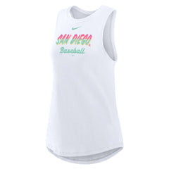 San Diego Padres Women's City Connect Tricode High Neck Dri-FIT Tank Top White | Nike