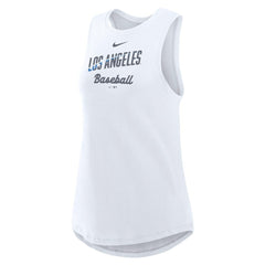 Los Angeles Dodgers Women's City Connect Tricode High Neck Dri-FIT Tank Top White | Nike