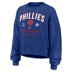 Philadelphia Phillies Women's Oversized High Hip Pullover Sweatshirt Royal | Nike
