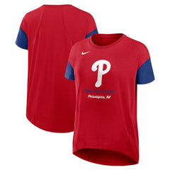 Philadelphia Phillies Women's Flowy Fashion Tri-Blend Dri-FIT T-Shirt Red | Nike