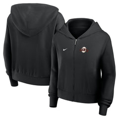 San Francisco Giants Women's Cropped Chill Full-Zip Hoodie Black | Nike