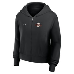 San Francisco Giants Women's Cropped Chill Full-Zip Hoodie Black | Nike