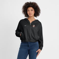 San Francisco Giants Women's Cropped Chill Full-Zip Hoodie Black | Nike