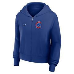 Chicago Cubs Women's Cropped Chill Full-Zip Hoodie Royal | Nike