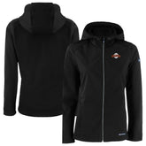 San Francisco Giants Cutter & Buck Women's Evoke Eco Softshell Recycled Full-Zip Jacket Black