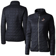 Los Angeles Dodgers Cutter & Buck Women's Rainier PrimaLoft Eco Insulated Full-Zip Puffer Jacket Navy