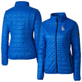 Los Angeles Dodgers Cutter & Buck Women's Rainier PrimaLoft Eco Insulated Full-Zip Puffer Jacket Royal
