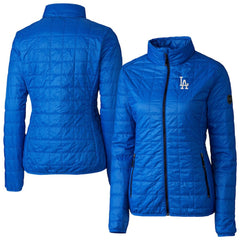 Los Angeles Dodgers Cutter & Buck Women's Rainier PrimaLoft Eco Insulated Full-Zip Puffer Jacket Royal