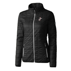 Cincinnati Reds Cutter & Buck Women's Cooperstown Collection Rainier PrimaLoft Eco Insulated Full-Zip Puffer Jacket Black