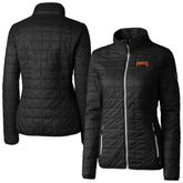 Pittsburgh Pirates Cutter & Buck Women's Rainier PrimaLoft Eco Insulated Full-Zip Puffer Jacket Black