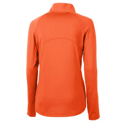 Baltimore Orioles Cutter & Buck Women's DryTec Adapt Eco Knit Stretch Recycled Raglan Half-Zip Top Orange