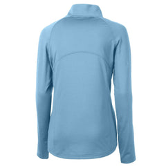 Philadelphia Phillies Cutter & Buck Women's Cooperstown Collection DryTec Adapt Eco Knit Stretch Recycled Raglan Half-Zip Top Powder Blue