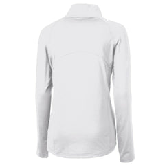 Philadelphia Phillies Cutter & Buck Women's Cooperstown Collection DryTec Adapt Eco Knit Stretch Recycled Raglan Half-Zip Top White