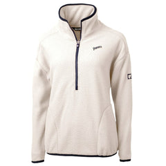San Diego Padres Cutter & Buck Women's Cooperstown Collection Cascade Eco Sherpa Fleece Half-Zip Pullover Jacket Cream