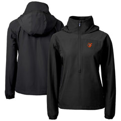 Baltimore Orioles Cutter & Buck Women's Charter Eco Recycled Half-Zip Anorak Jacket Black