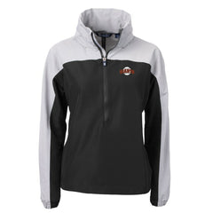 San Francisco Giants Cutter & Buck Women's Charter Eco Recycled Half-Zip Anorak Jacket Black