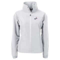 Los Angeles Dodgers Cutter & Buck Women's Charter Eco Recycled Full-Zip Jacket Gray