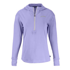 Colorado Rockies Cutter & Buck Women's Daybreak Eco Recycled Half-Zip Hoodie Purple