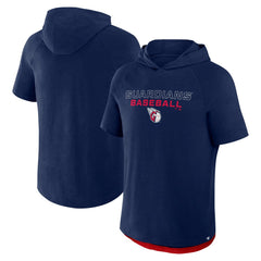 Cleveland Guardians Clubhouse Optimal Play Raglan Hoodie T-Shirt Navy
