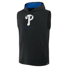Philadelphia Phillies Fire Speed Sleeveless Pullover Hoodie Black