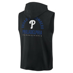 Philadelphia Phillies Fire Speed Sleeveless Pullover Hoodie Black