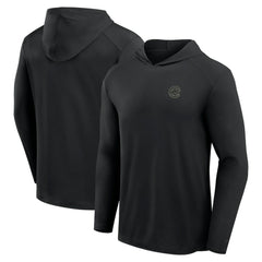 Chicago Cubs Front Office Power Mono Long Sleeve Hoodie T-Shirt Black
