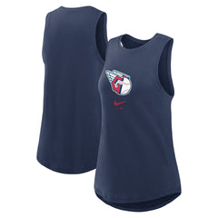 Cleveland Guardians Women's Legacy Icon High Neck Dri-FIT Tank Top Navy | Nike
