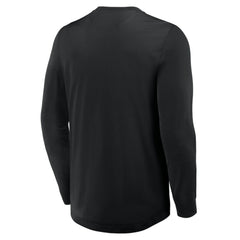 Vegas Golden Knights Fanatics Adrenaline Push Long Sleeve Henley Shirt Black
