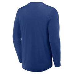 Tampa Bay Lightning Fanatics Adrenaline Push Long Sleeve Henley Shirt Blue