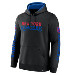 New York Rangers Fanatics Big City Legacy Fleece Pullover Hoodie Black