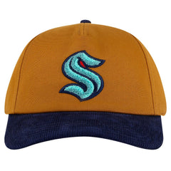 Seattle Kraken American Needle Burnett Adjustable Hat Tan/Deep Sea Blue