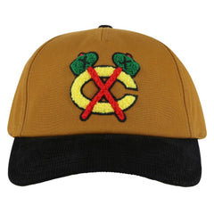 Chicago Blackhawks American Needle Burnett Adjustable Hat Tan/Black