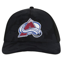 Colorado Avalanche American Needle Valin Camo Super Tech Vented Adjustable Hat Black