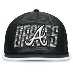 Atlanta Braves Let's Glow Line Drive Snapback Hat Black
