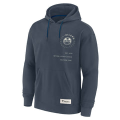 Edmonton Oilers Fanatics Future Ground Info Pullover Hoodie Navy