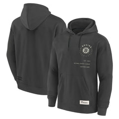 Boston Bruins Fanatics Future Ground Info Pullover Hoodie Charcoal