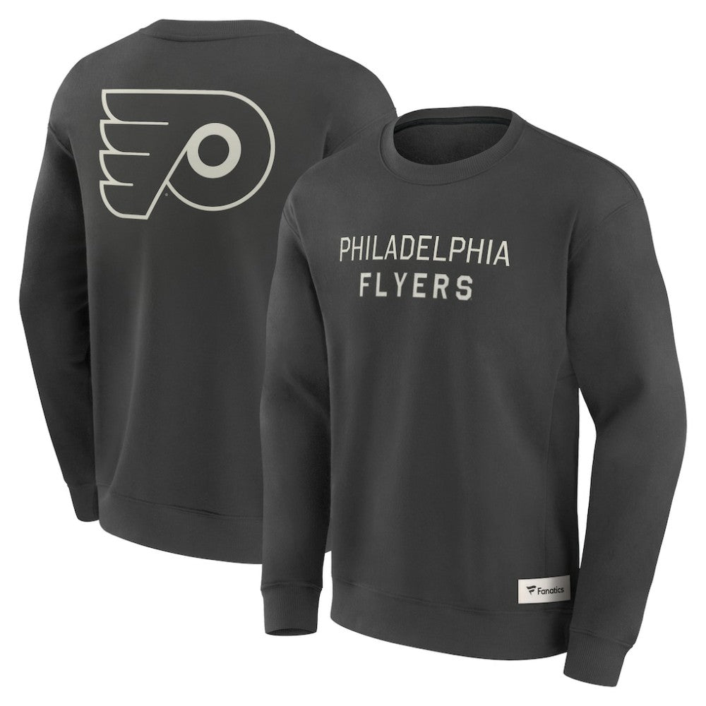 Philadelphia Flyers Fanatics Elements Future Ground Lettering Pullover Sweatshirt Charcoal