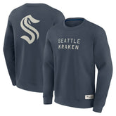 Seattle Kraken Fanatics Elements Future Ground Lettering Pullover Sweatshirt Blue